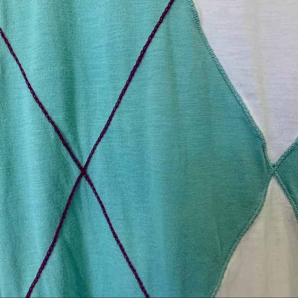 Lacoste argyle polo pullover shirt white top - Picture 2 of 9